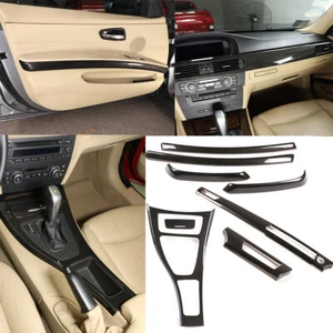 Cubierta de moldura de panel interior de fibra de carbono ABS para BMW Serie 3 E90 05-12 8 piezas - Imagen 1 de 11