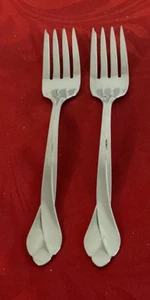 Oneida 18/8 stainless Tribeca 2 salad forks 6 5/8" glossy NM polished - Picture 1 of 3