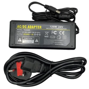 24V 5A 120W Power Supply AC to DC Adapter For LED Strip Lights CCTV monitor TV - Picture 1 of 8