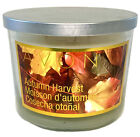 HALLOWEEN Autumn Harvest Candle 3 Wick Glass Container w/ Lid 11 oz by AVON