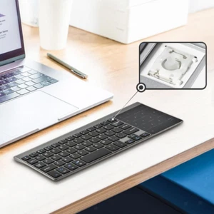 Wireless Keyboard 2.4G Built in Touchpad Thin Remote Keyboard Mouse NEW 2025 US - Picture 1 of 12