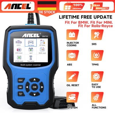 2025 ANCEL BM700 Profi KFZ OBD2 Diagnosegerät Alle System DPF IMMO ABS für BMW - Bild 1 von 4