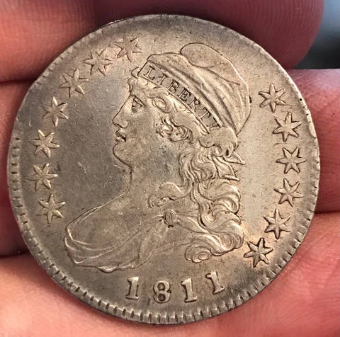 1811 Bust Half ,  Nice Original XF + Cover