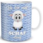Tasse Schaf Spruch Becher lustig Kaffeetasse Comic Schafe Geschenk Kaffeebecher