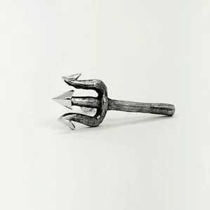 925 Silver Men Earring Trident Men Jewelry Birthday Gift Idea (ONE PIECE) - Picture 1 of 5