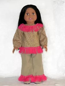 18 Inch Doll Clothes for Your American Girl, Kaya Native Indian outfit, Hippie - Picture 1 of 9