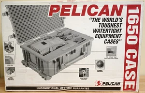Pelican 1650 Weathertight Protector Case - Black - W/Pre Cut Inserts - Picture 1 of 6