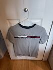 Tommy Hilfiger Signature Stripe Logo T-Shirt XS grey