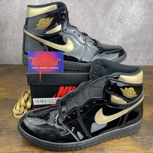 Air Jordan 1 Retro High OG Black Metallic Gold 2020 555088-032 Size 11 Men Shoes - Picture 1 of 10
