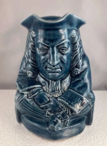 1933 BLAUER Wedgwood Elihu Yale Squat Toby Krug von Prof. Robert G. Eberhand SEHR GUTER ZUSTAND - Bild 1 von 9