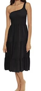 Becca by Rebecca Virtue Ponza One Shoulder Black Dress Women’s SZ Medium,New…. - Picture 1 of 5