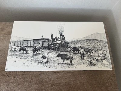 Ron Scofield 印花“The Train to Christmas”牛西南蚀刻 #297/500 — 第 1/4 张图片