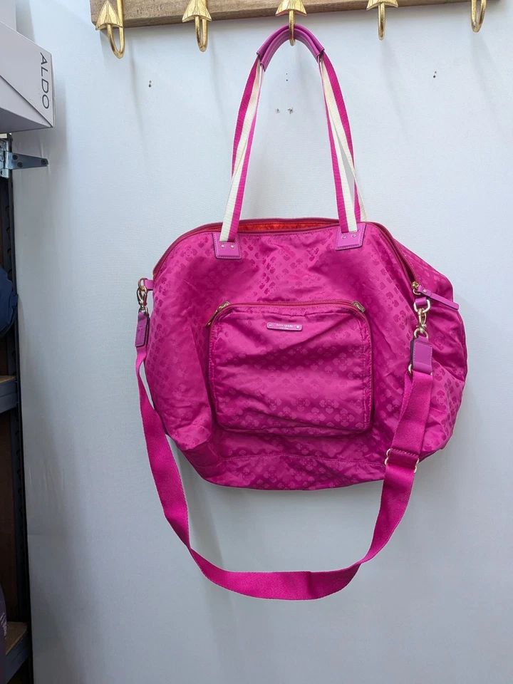 Bolso de Lona Plegable Kate Spade Roma Magenta y Rojo Foto 1 de 4