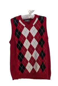 XG Boy's Vest Red Size L (14/16) 60% Cotton / 40% Acrylic - Picture 1 of 15