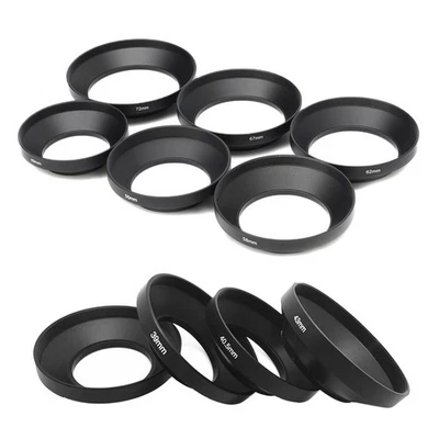 39/40.5/43/46/49/52/55/58/62/72mm Aluminum Alloy Wide Angle Lens Hood for Camera - Image 1 of 4