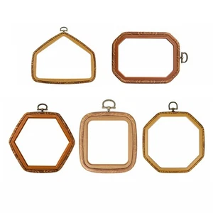 Wood Grain Embroidery Hoop Plastic Stretch Tool Durable Sewing Accessories - Picture 1 of 25