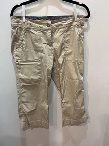 Lole Beige Cropped Hiking Pants Sz 4 Athleisure Adventure Activewear Outdoors - Picture 1 of 9