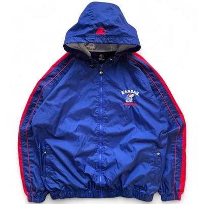 Vintage Starter University of Kansas Jayhawks Embroidered Windbreaker Jacket M - Image 1 of 4