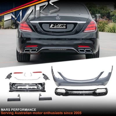 AMG S63 Style Rear Bumper Bar Bodykit & Diffuser for Mercedes-Benz S-Class W222 - image 1 of 4