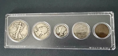 1934 Birth Year Set 5 Coins in Good or Better Condition; Walking Liberty - Image 1 of 2