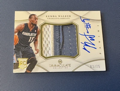 2012-13 Panini Immaculate Collection - Premium Patches Signatures Kemba... - Image 1 of 2