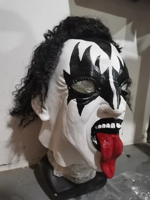 Simmons Latex Maske Cosplay Maske Halloween Party Kostüm Requisite Kiss Band Gene - Bild 1 von 4