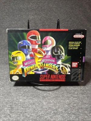 Mighty Morphin Power Rangers Super Nintendo Entertainment System SNES CIB 12 - Image 1 of 4