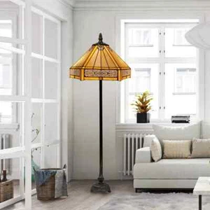 Tiffany Style Floor Lamp Stained Glass Bedroom Home LivingBedroom uk - Picture 1 of 13