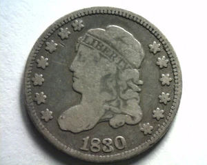 1830 CAPPED BUST HALF DIME LM-6 V.4 RARITY 5 FINE NICE ORIGINAL FINEST I'VE OWN - Picture 1 of 2