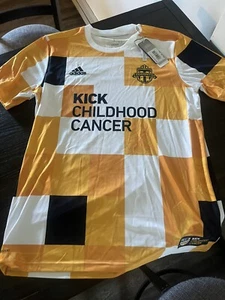 Adidas Toronto FC Kick Childhood Cancer Men's Large Pre-Match Soccer Jersey - Picture 1 of 6