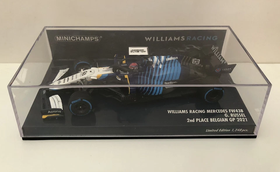 Minichamps F1 Williams Mercedes Fw43b George Russell 2021 Belgian GP - Immagine 1 di 1