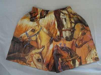 PRIDE Horse Horses Equine Mustang S M L Stretch Shorts Tyvek Swimming Trucks - Image 1 of 4