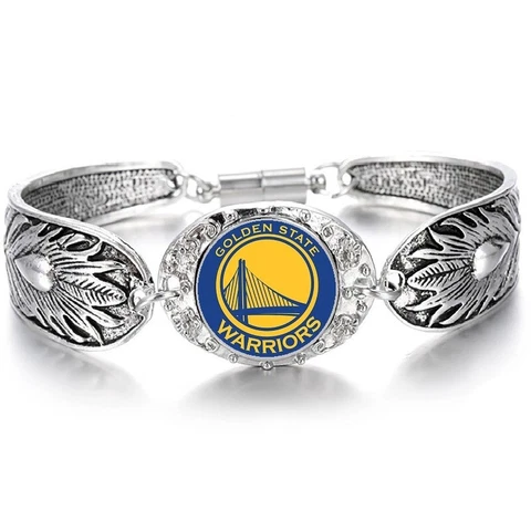 Women's Golden State Warriors Sterling Silver Bracelet Basketball w Gift Pkg D3 Cover