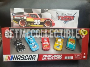 DISNEY PIXAR CARS NASCAR THROUGH THE YEARS 5 PACK METAL 2021 SAVE 6% GMC - Picture 1 of 2