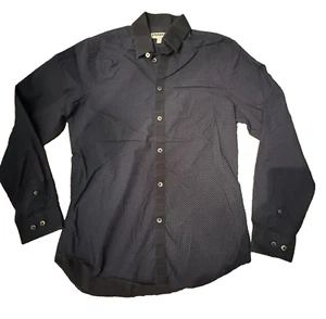 Express Kragen gepunktet schwarz Button Down Hemd Größe Small blau und schwarz - Bild 1 von 10