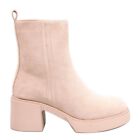 Ruffin Beige stable heel ankle boots