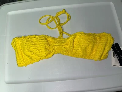 Top de bikini Ralph Lauren amarillo talla grande nuevo con etiquetas Foto 1 de 4