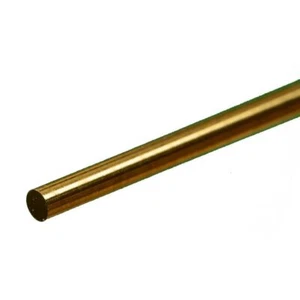 K & S Metals - Round Brass Rod: 1/8" OD x 12" Long - Picture 1 of 1