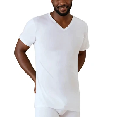 Maglia scollo V FILO DI SCOZIA intimo uomo taglie forti Made in Italy S a 6XL - Immagine 1 di 2