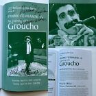 Frank Ferrante : une soirée avec Groucho Marx autographié 2010 programme MSI