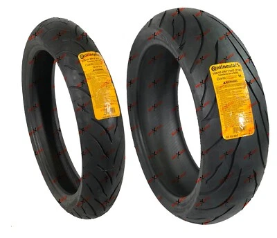 Continental Motorcycle Tire 190/50ZR17 120/70ZR17 Set Conti Motion Front Rear - Image 1 of 4