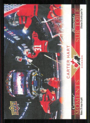 2021-22 Upper Deck Tim Hortons Team Canada Canvas #CM8 Carter Hart - Image 1 of 2