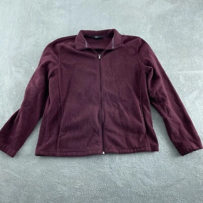Woolrich Mens XL Burgundy Full-Zip Fleece Jacket Soft Polyester Shell 1918 - Image 1 of 4