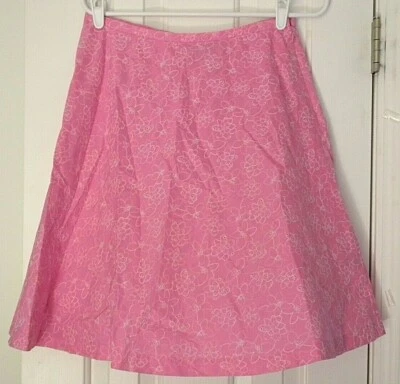 Damas 6 Nine & Company Rosa Falda Línea A Rosa Ojales Encaje Floral Hasta la Rodilla Foto 1 de 3