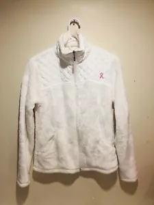 Exertek Women Small Jacket White Fleece Fur Zipper Interior pocket Lightweight - Picture 1 of 4