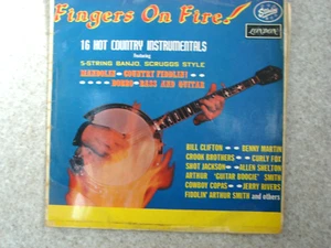 P3-V/A-BLUEGRASS-FINGERS ON FIRE-UK LP-1964-VG-LONDON-EX LIBRARY COPY- COUNTRY - Picture 1 of 4