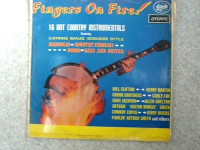 P3-V/A-BLUEGRASS-FINGERS ON FIRE-UK LP-1964-VG-LONDON-EX LIBRARY COPY- COUNTRY - Image 1 of 4