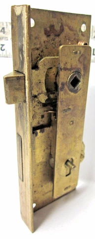 Corbin Brass Mortise Furniture Door Lock Right Hand Side Works, No Key 1 Vintage Cover