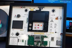 Disassembled 3Ds Teardown With Frame, Deconstructed Game Device 3Ds Disassembly - Picture 1 of 8