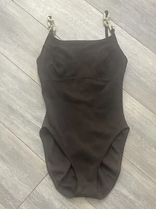Robin Piccone Womens Resort Luxury Size 10 Brown One Piece Beach Pool Swimsuit - Picture 1 of 8